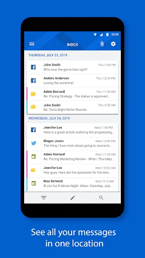 BlackBerry Hub+ Inbox screenshot 1