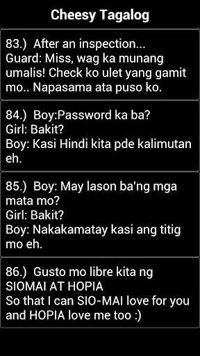 Pinoy Pick Up Lines Boom!! screenshot 3