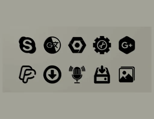 Black-PD Icon Pack screenshot 1