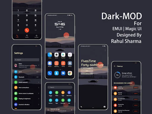 Dark-MOD EMUI | MAGIC UI THEME