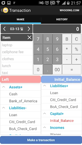 Simple client for Whooing.com