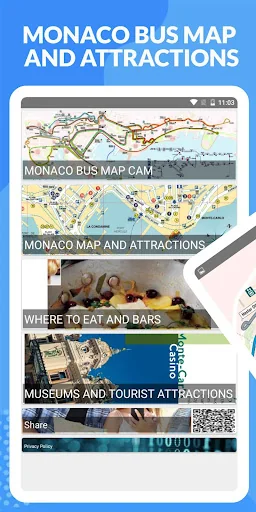 MONACO BUS MAP AND ATTRACTIONS