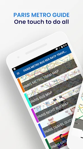 PARIS METRO TRAM BUS GUIDE MAP