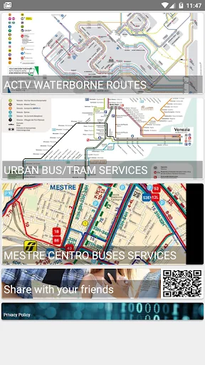 VENICE BUS TRAM WATERBORNE MAP