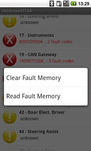 DTC Fault Memory erase for VAG screenshot 3
