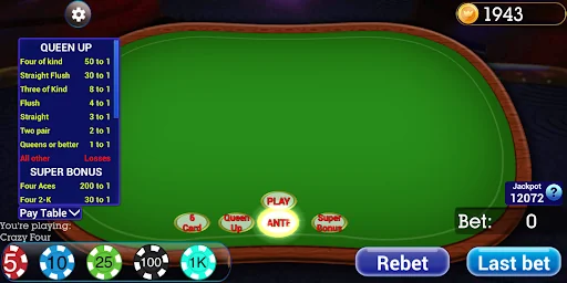 Crazy Poker 4 Card