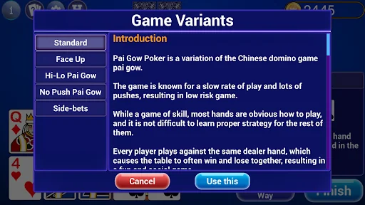 Pai Gow Poker Trainer screenshot 2