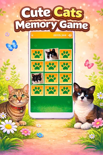 Cats Memory Match Game