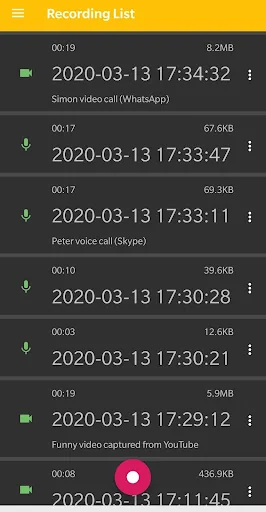 VoIP Recorder & Screen Recorde screenshot 1