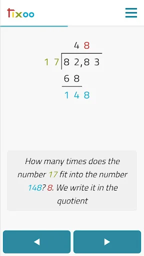 Tixoo - Long division