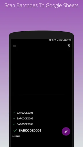 Barcode to Google Sheets