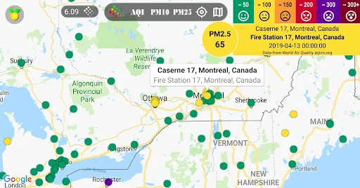 Smog Map Ultra fine particle