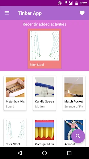 TinkerApp Science Projects