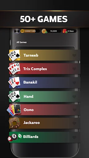 Jawaker Hand, Tarneeb & Trix screenshot 1