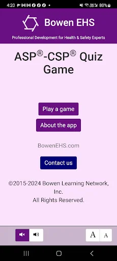ASP®-CSP® Quiz Game -Bowen EHS