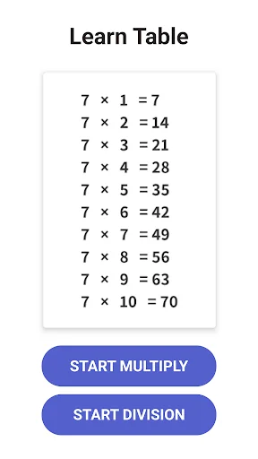 Times Tables - Multiplication screenshot 1