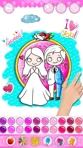 Bride and Groom Coloring book screenshot 1