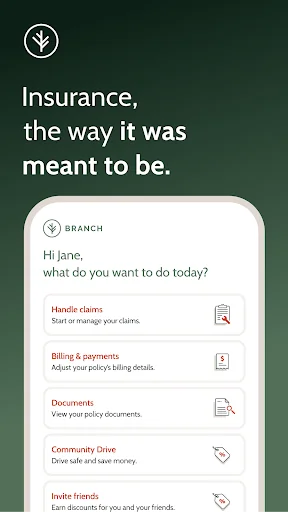 Branch Insurance screenshot 1