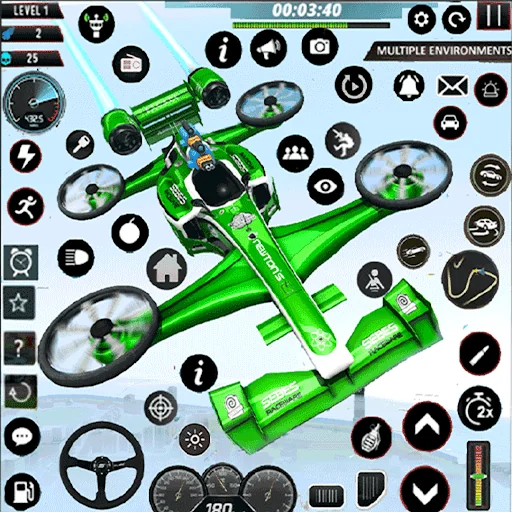 Flying Formula Car Racing Game screenshot 1