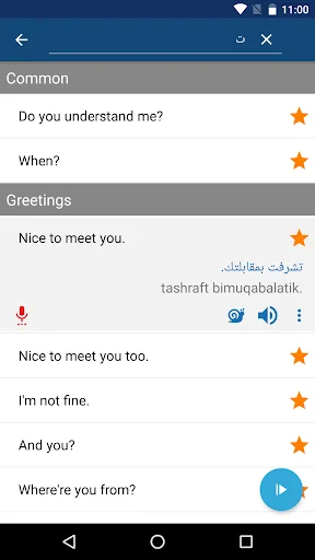 Learn Arabic Phrasebook screenshot 4