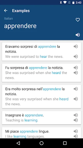 Italian English Dictionary screenshot 3