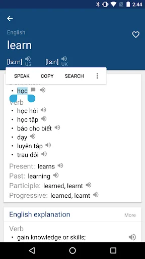 Vietnamese English Dictionary screenshot 1