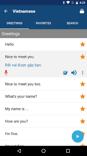 Learn Vietnamese Phrases screenshot 2
