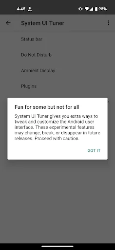 System UI Tuner