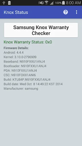 KNOX Status Samsung screenshot 2