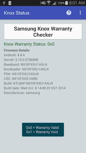KNOX Status Samsung screenshot 3