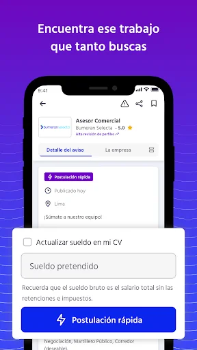 Bumeran: búsqueda de empleo screenshot 2