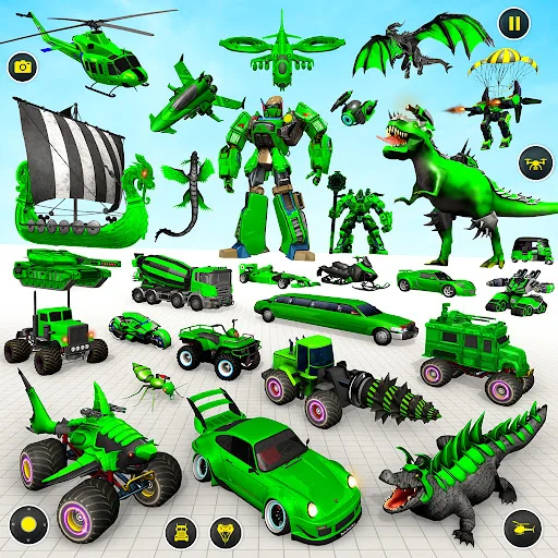 Heli Robot Car Game:Robot Game