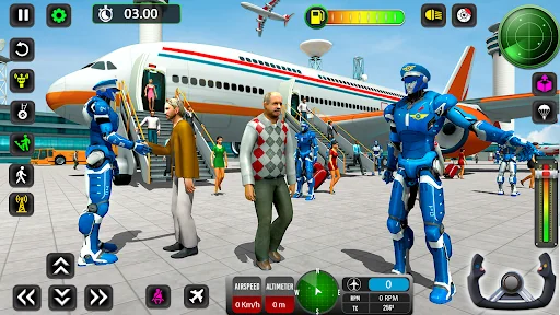 Robot Pilot Airplane Games 3D screenshot 1