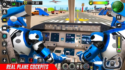 Robot Pilot Airplane Games 3D screenshot 2
