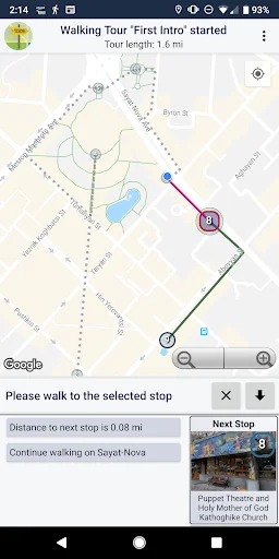 eTours Yerevan Map and Walking