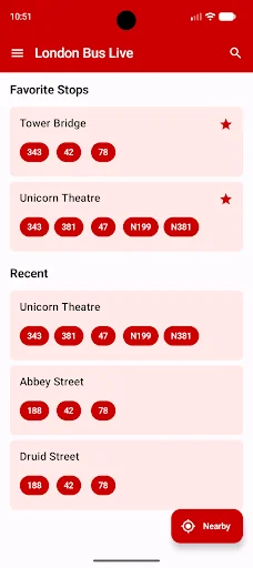 London Bus Live Countdown