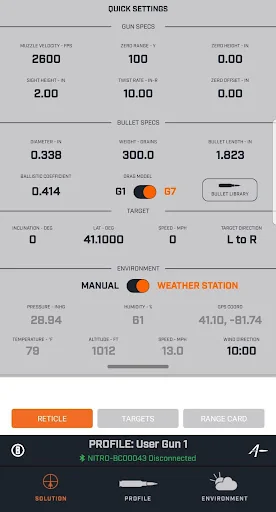 Bushnell Ballistics screenshot 2
