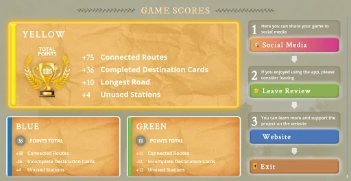 Ticket To Ride Score Automatic screenshot 1