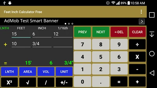 Feet Inch Calculator Free screenshot 2