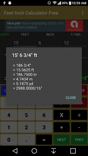 Feet Inch Calculator Free screenshot 3