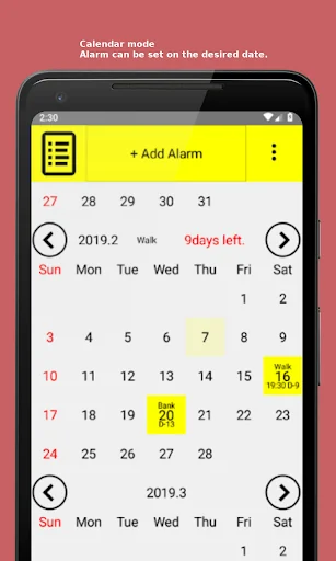 Calendar Alarm (D-DAY) screenshot 1
