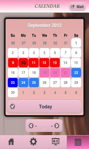 Menstruation Fertility Pro Lte screenshot 1