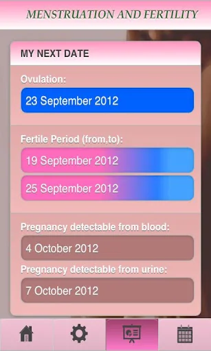 Menstruation Fertility Pro Lte screenshot 2