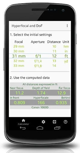 Hyperfocal and DoF (with Ads) screenshot 3