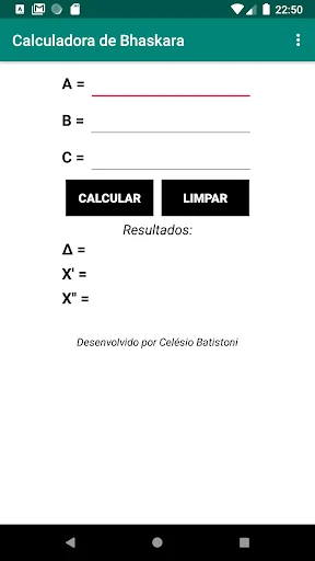 Calculadora de Bhaskara