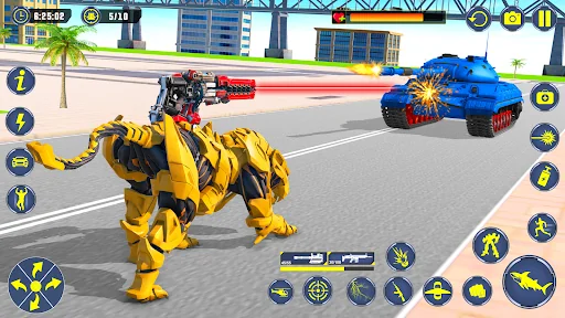 Shark Robot Car Transform Game screenshot 1