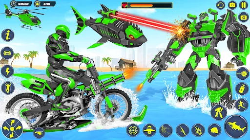 Shark Robot Car Transform Game screenshot 3