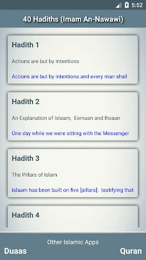 40 hadiths (An-Nawawi) screenshot 2