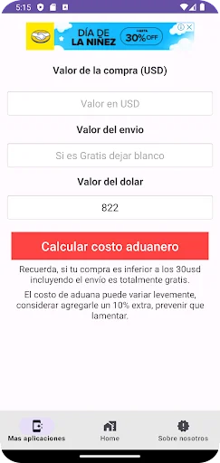 Calculadora Aduana Chile