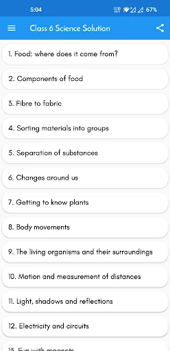 Class 6 NCERT Science Solution